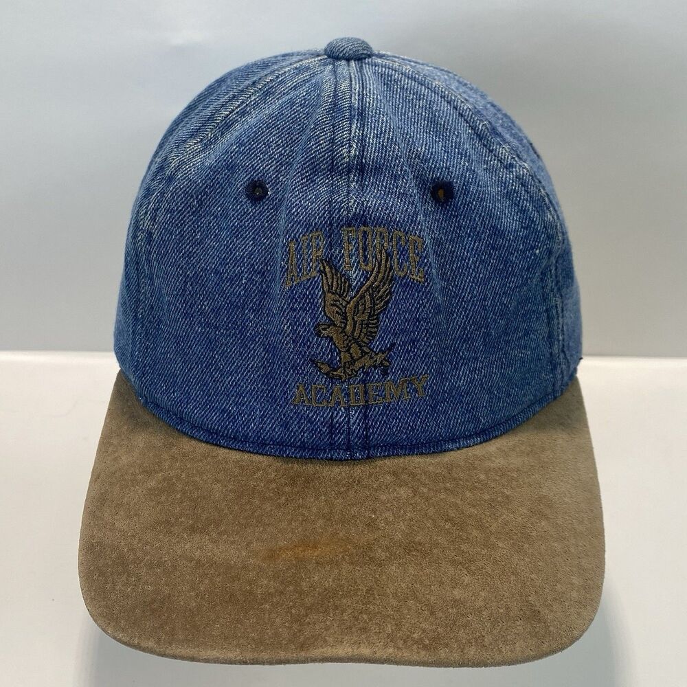 Vintage Air Force Academy Denim Baseball Cap Adjustable Hat Gear For Sports